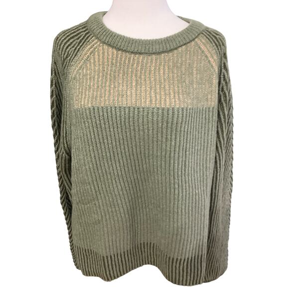 Love Ellie Sweaters - Love Ellie Women's  Sweater Long Sleeve Green Chunky Ribbed Stitch Fix XL